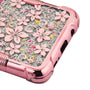 MyBat TUFF Quicksand Glitter Lite Hybrid Protector Cover for Samsung Galaxy S9 Plus - Rose Gold Electroplating / Hibiscus Flower / Silver Flowing Sparkles - SAMS9PLUSHPCTUFFQGLCH103WP-4.jpg