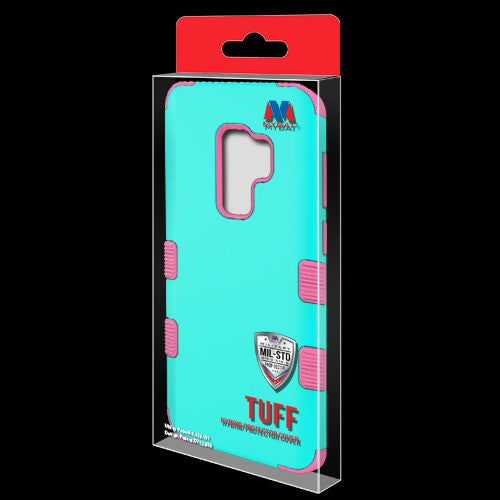 MyBat TUFF Series Case for Samsung Galaxy S9 Plus - Rubberized Teal Green / Electric Pink - SAMS9PLUSHPCTUFFSO048WP-7.jpg