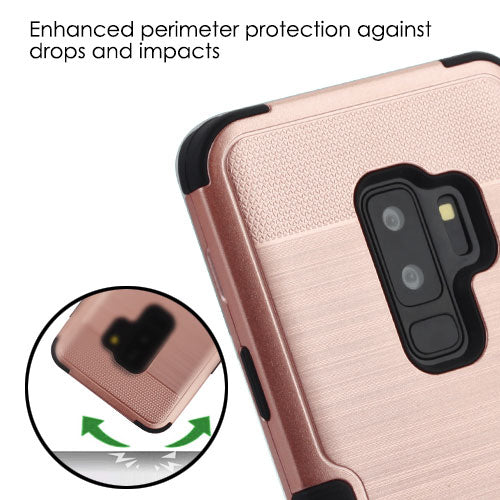 MyBat TUFF Series Case for Samsung Galaxy S9 Plus - Rose Gold Brushed / Black - SAMS9PLUSHPCTUFFSO703WP-6.jpg