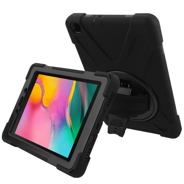 MyBat Rotatable Stand Protector Cover (with Wristband) for Samsung T290 (Galaxy Tab A 8.0 (2019)) - Black / Black - SAMT290HPCRS001-3.jpg