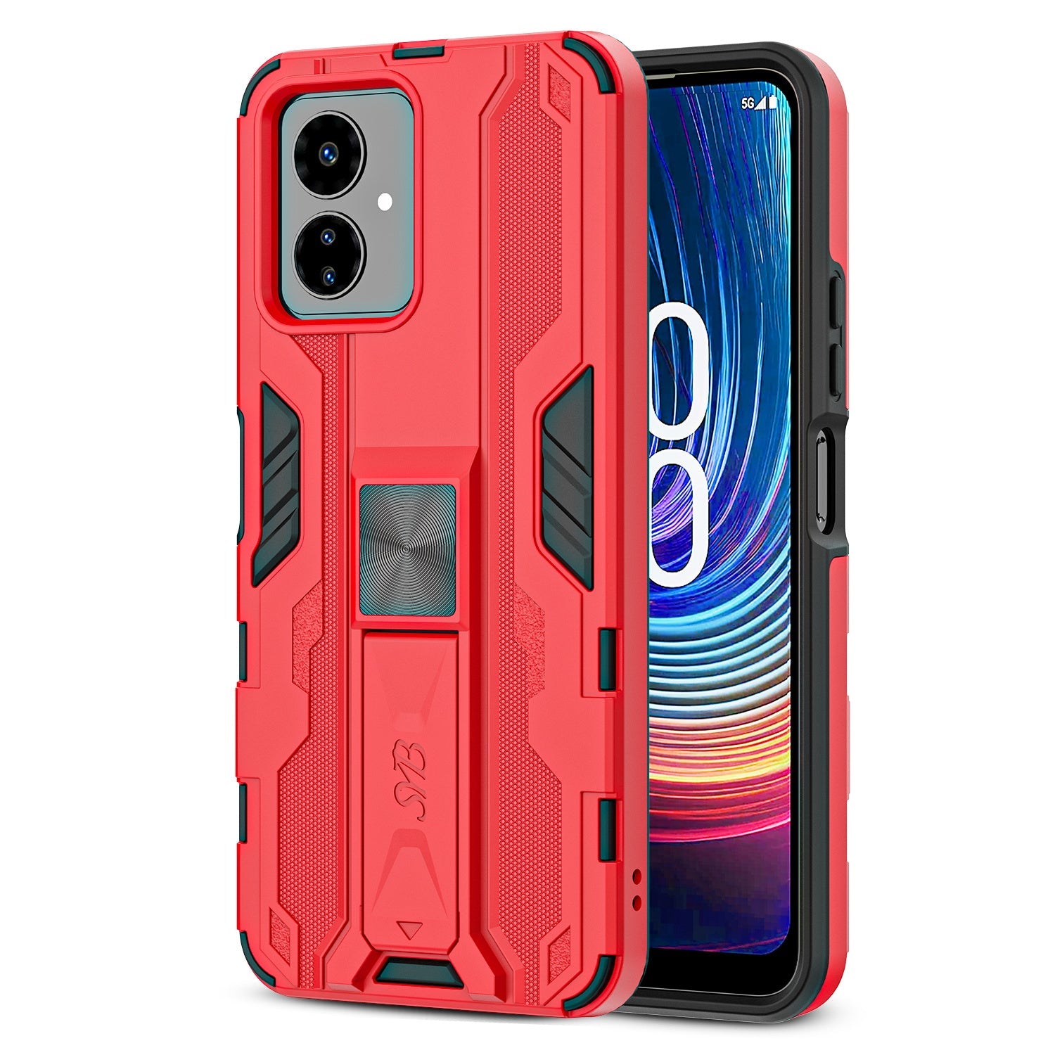 SYB Reflex Series Case w Kickstand for Boost Celero 5G SC Red