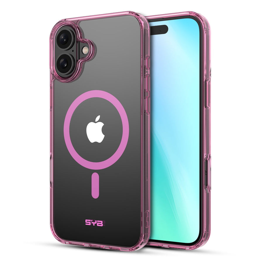 SYB Clear Series MagSafe Case for Apple iPhone 16 - Pink
