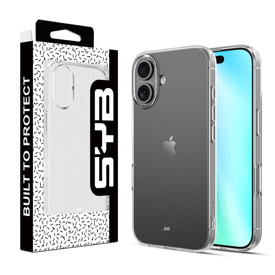 SYB Candy Series Case for Apple iPhone 16 - Glossy Clear