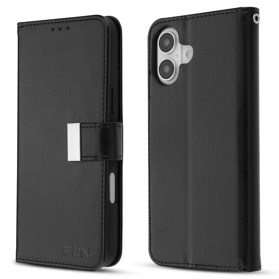 FDN MyJacket Wallet Xtra Series for Apple iPhone 16 - Black / Black - SIP16PCMJG031-6.jpg