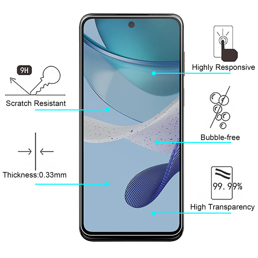 SYB Tempered Glass Screen Protector (2.5D)(3-pack) for Motorola Moto G 5G (2023) - Clear - SMG5G23SC90TH-4.jpg