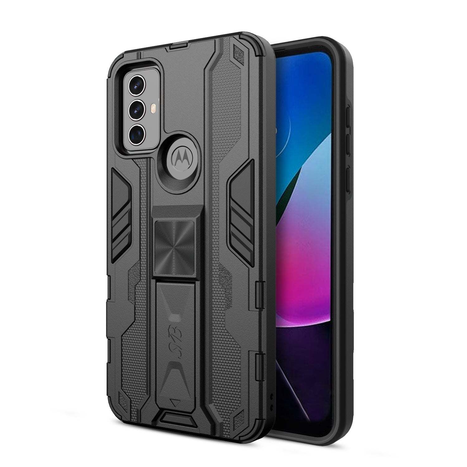 SYB Reflex Series Case w Kickstand for Motorola Moto G Play (2023) - Black