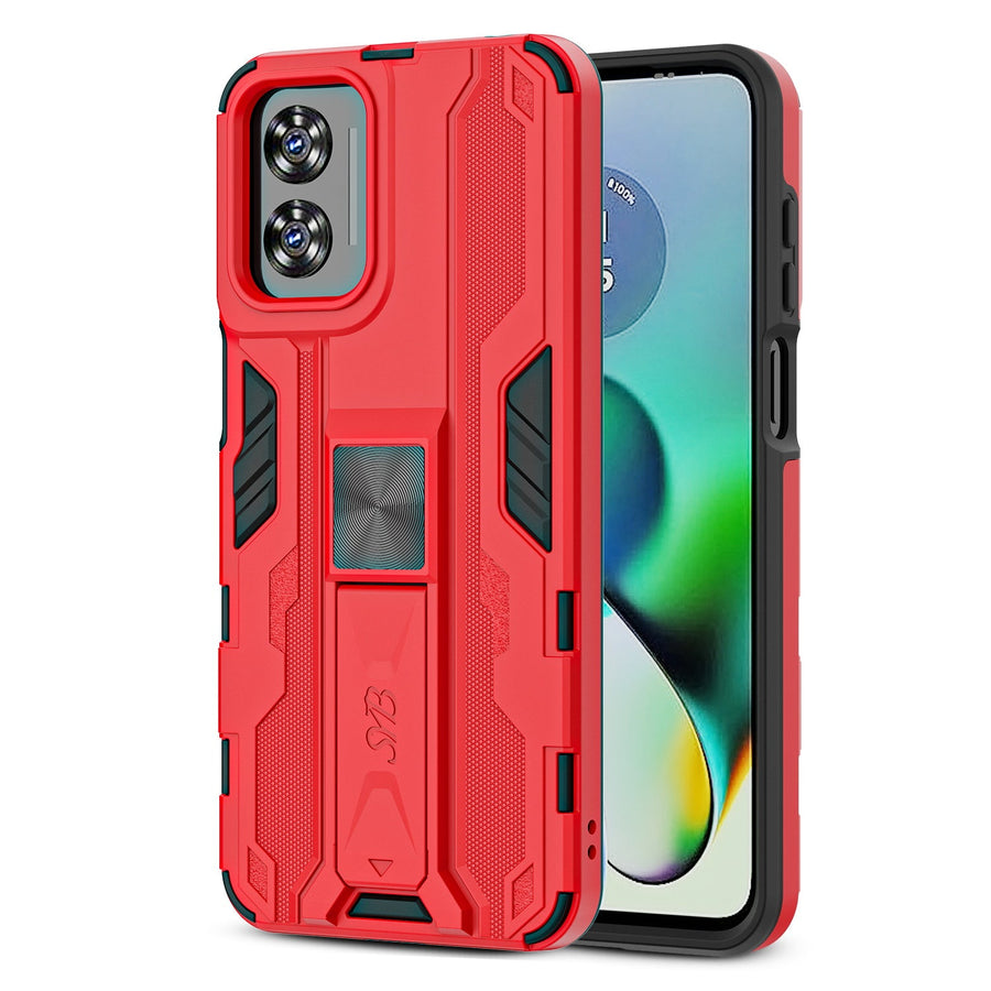 SYB Reflex Series Case w Kickstand for Motorola Moto G Play 4G (2024) - Red