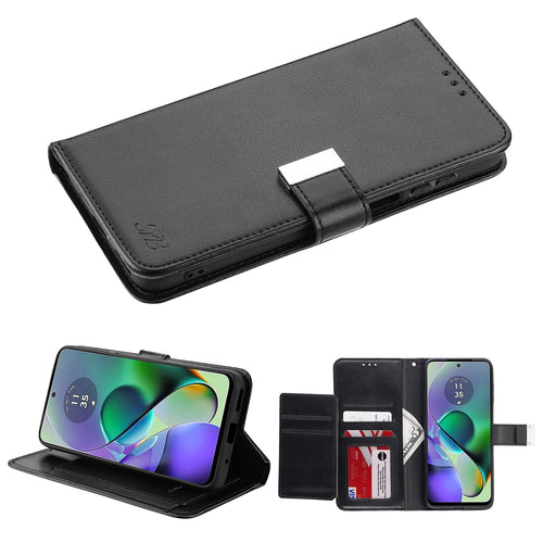 SYB Wallet Folio Case for Motorola Moto G Play 4G (2024) - Black / Black - SMGPY24PCMJG031-2.jpg