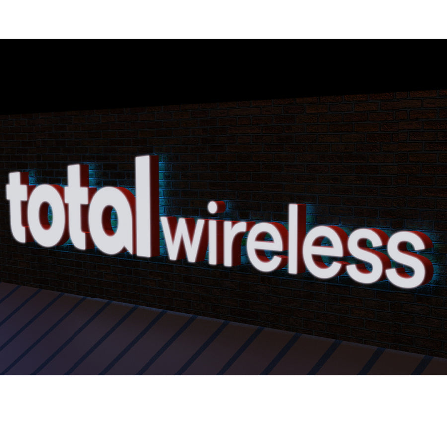 total Channel Letter, Internally Illuminated and Halo-Lit (W=11'6"*H=24") - SPTATAL24-6.jpg