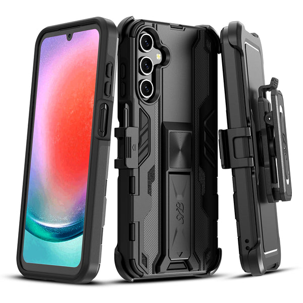 SYB Reflex Series Case with Holster for Samsung Galaxy A15 5G - Black - SSA155GCSRSKS301-2.jpg