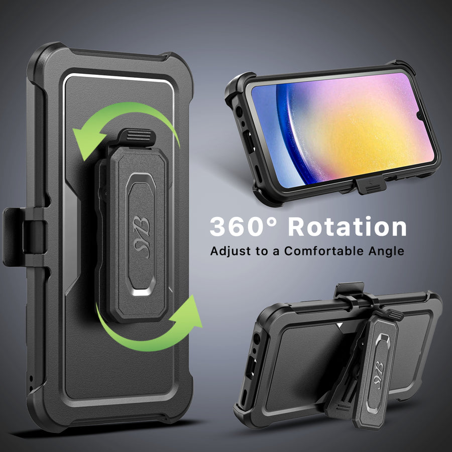 SYB Reflex Series Case with Holster for Samsung Galaxy A15 5G - Black - SSA155GCSRSKS301-5.jpg