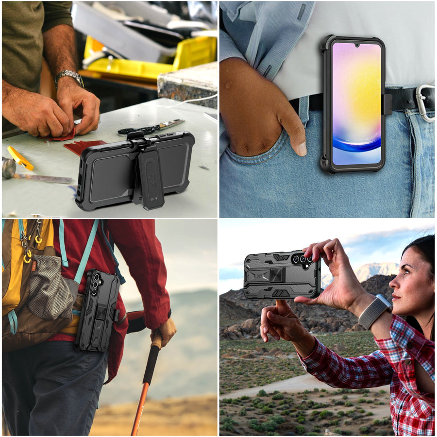 SYB Reflex Series Case with Holster for Samsung Galaxy A15 5G - Black - SSA155GCSRSKS301-6.jpg