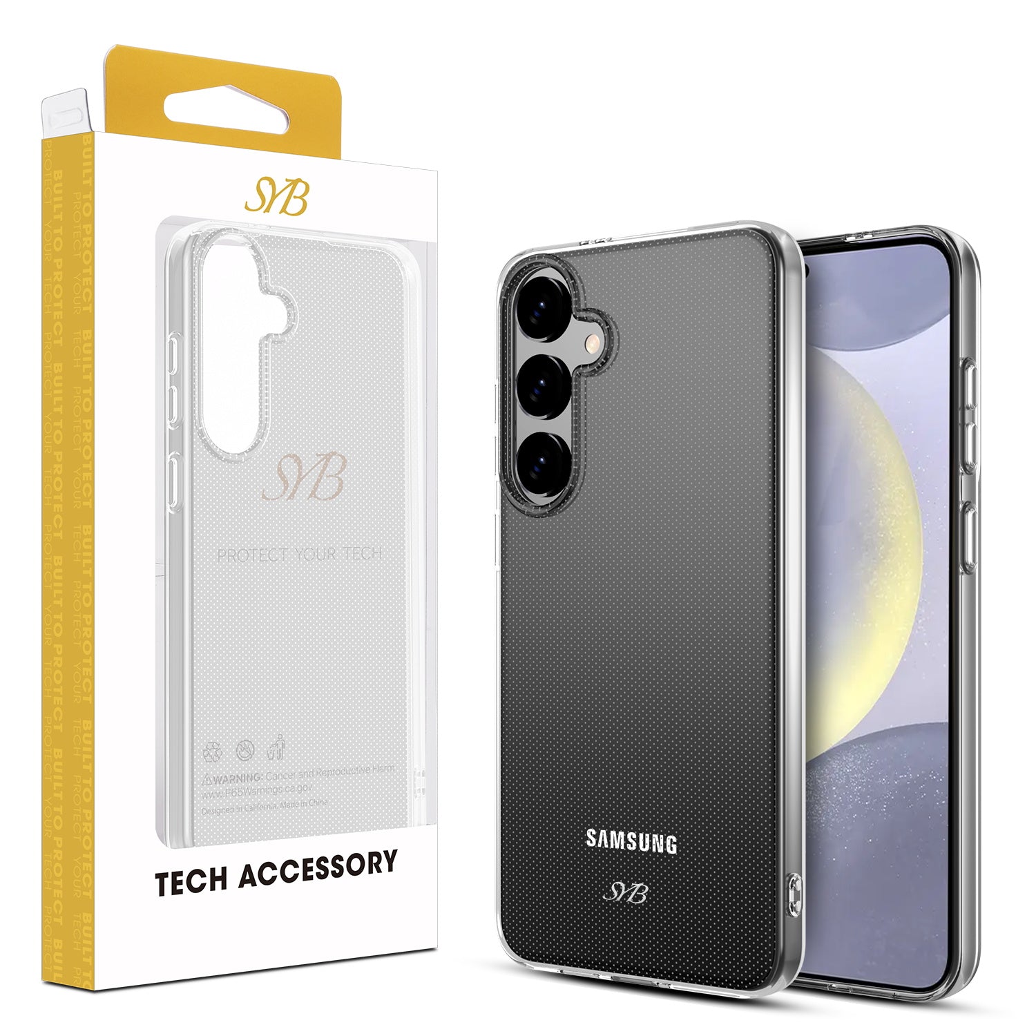 SYB Candy Series Case for Samsung Galaxy S24 Plus - Glossy Clear
