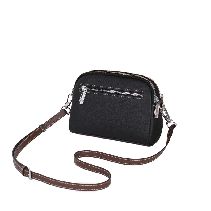 Roykin TOGO Small Textured Cowhide All-in-One Crossbody Shoulder Bag-Black - TT-BAG-9239-BK-3.jpg