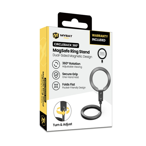MyBat Pro CircleBack 360° Rotating Dual-Sided MagSafe Ring Stand - Black - TT-ROTHMNVEH123-1.JPG