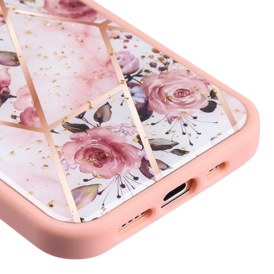 Airium Hybrid Case for Apple iPhone 12 mini - Roses Marbling / Pink - UIP12CSFSSM063-4.jpg