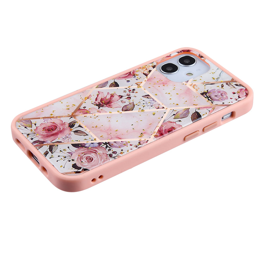 Airium Hybrid Case for Apple iPhone 12 mini - Roses Marbling / Pink - UIP12CSFSSM063-5.jpg