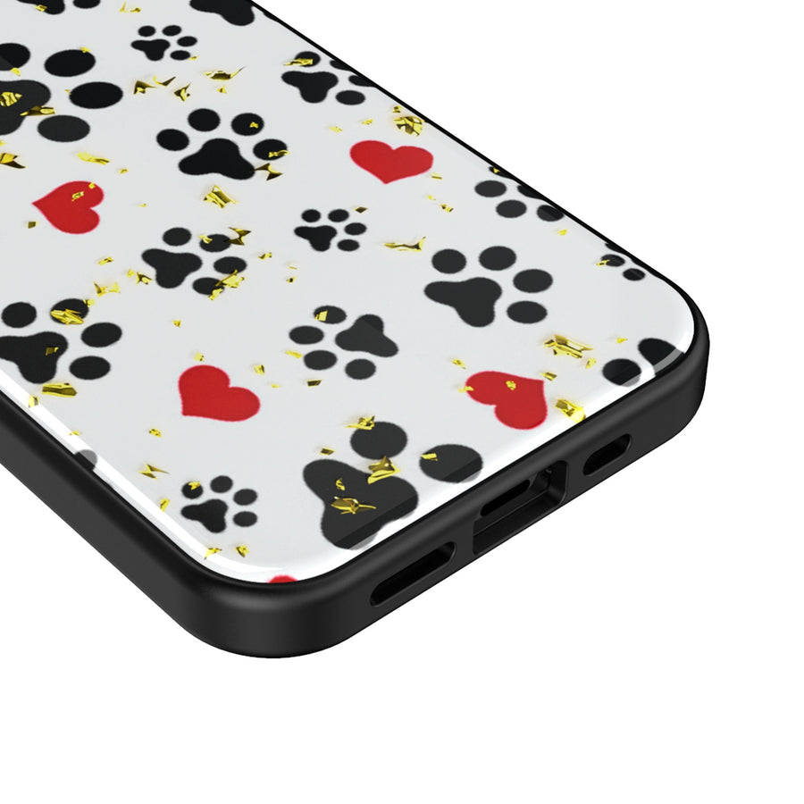 Airium Hybrid Case for Apple iPhone 12 mini - Dog Footprints / Black - UIP12CSFSSM066-4.jpg