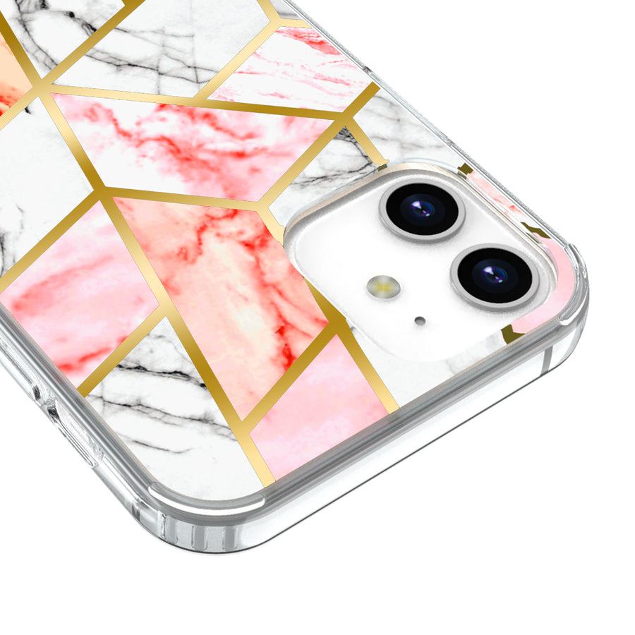 Airium Fusion Protector Cover for Apple iPhone 12 mini - Electroplated Pink Marbling - UIP12CSFSSM324-4.jpg