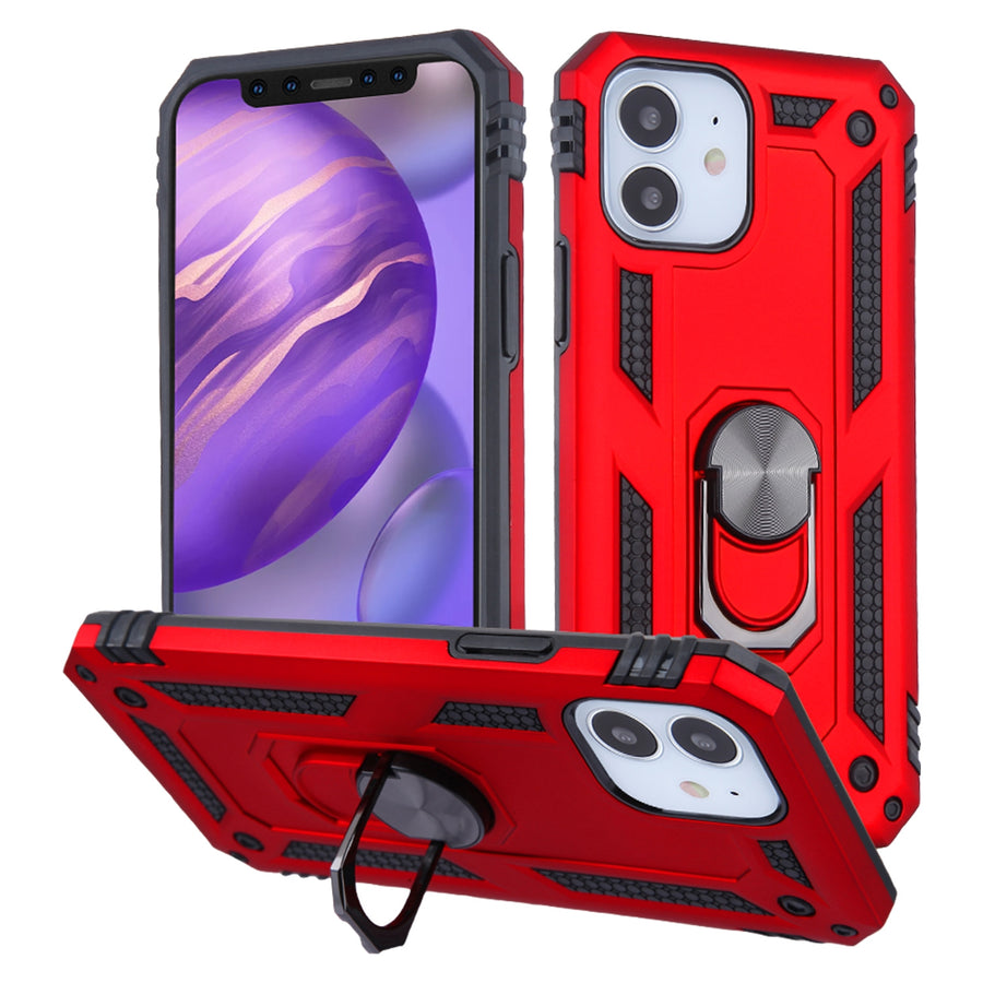 Airium Anti-Drop Hybrid Protector Case (with Ring Stand) for Apple iPhone 12 mini - Red / Black - UIP12CSFSSS242-2.jpg