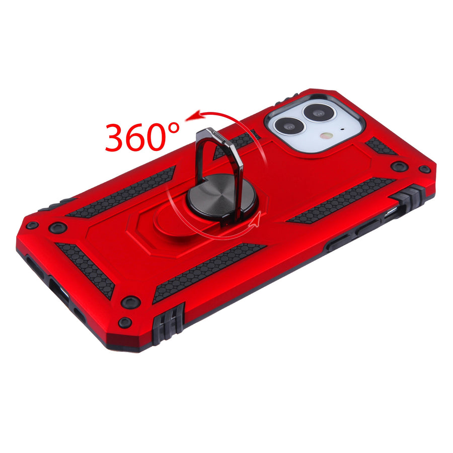 Airium Anti-Drop Hybrid Protector Case (with Ring Stand) for Apple iPhone 12 mini - Red / Black - UIP12CSFSSS242-4.jpg