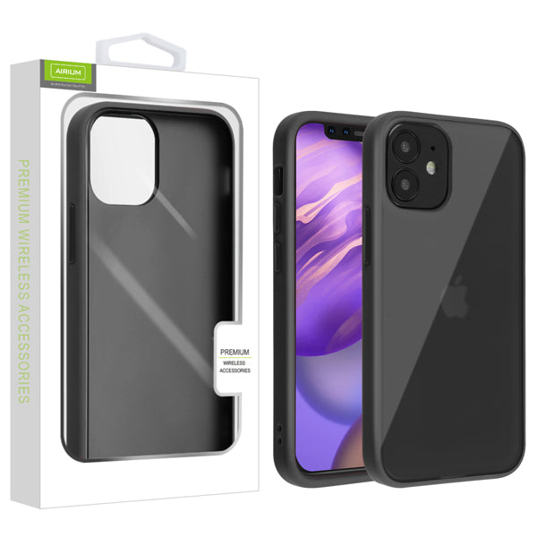 Airium Frost Hybrid Protector Cover for Apple iPhone 12 mini - Semi Transparent Smoke Frosted / Rubberized Black - UIP12CSFSSS251-1.jpg