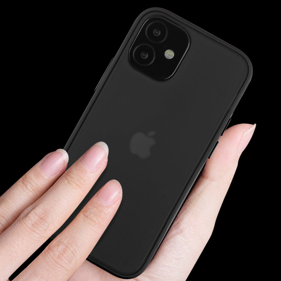 Airium Frost Hybrid Protector Cover for Apple iPhone 12 mini - Semi Transparent Smoke Frosted / Rubberized Black - UIP12CSFSSS251-7.jpg