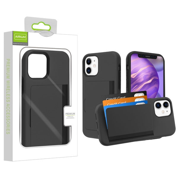 Airium Poket Hybrid Protector Cover for Apple iPhone 12 mini - Black / Black - UIP12CSPKTS001-1.jpg