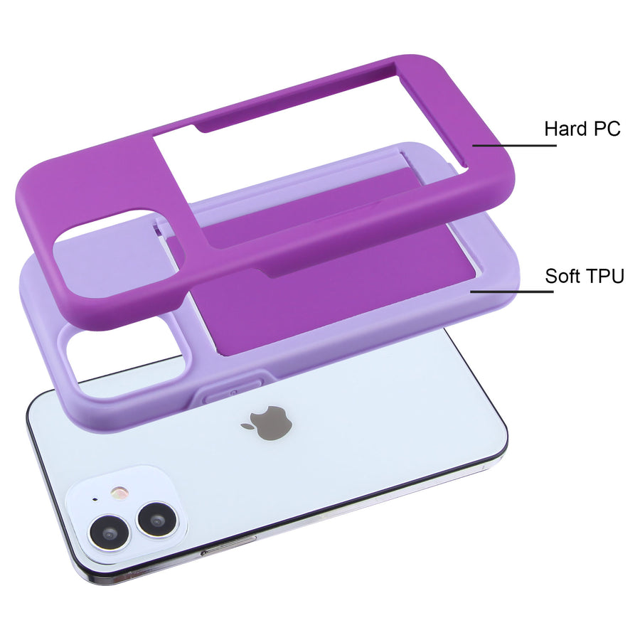 Airium Poket Hybrid Protector Cover for Apple iPhone 12 mini - Purple / Light Purple - UIP12CSPKTS005-3.jpg