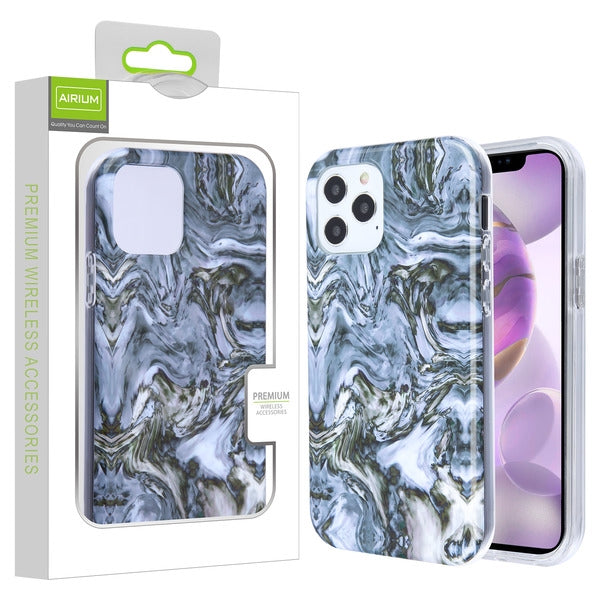 Airium Frame Hybrid Case for Apple iPhone 12 Pro Max - Grey Stone Marbling Grey - UIP12PMCSFSSM402-1.jpg