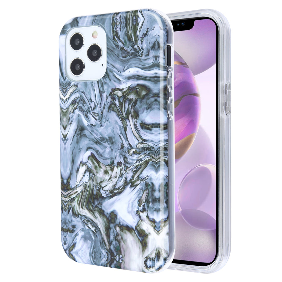 Airium Frame Hybrid Case for Apple iPhone 12 Pro Max - Grey Stone Marbling Grey - UIP12PMCSFSSM402-2.jpg