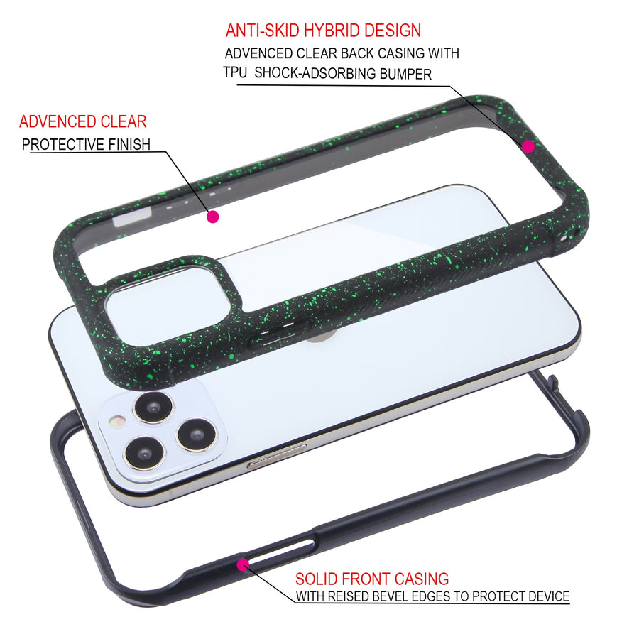 Airium Splash Hybrid Case for Apple iPhone 12 Pro Max - Highly Transparent Clear / Black - UIP12PMCSFSSS261-6.jpg