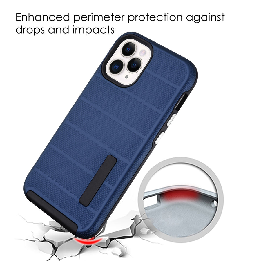 MyBat Fusion Protector Case for Apple iPhone 12 Pro Max - Ink Blue Dots Textured / Black - UIP12PMCSFSSS648-5.jpg