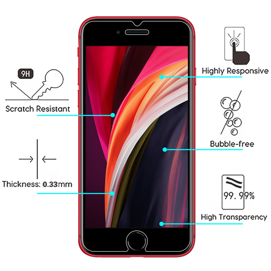 MyBat Tempered Glass Screen Protector (2.5D) for Apple iPhone SE (2020) / SE (2022) - Clear - UIPSE2SC90-4.jpg