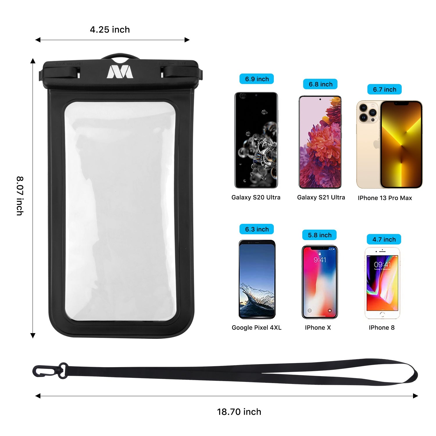 MyBat Universal Waterproof Pouch (with Lanyard) - Black - UNIWTPF041-5.jpg