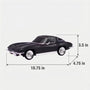 Bluetooth Car Speaker 1969 Classic Retro Design with Moving Wheels, LED, FM, USB-C WS1969 - Red