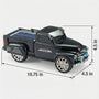 Off-Road Truck Style Bluetooth Speaker with Solar Charging, LED Lights & Moving Wheels WS695 - Red