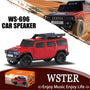 Boxy SUV-Inspired Bluetooth Speaker with Solar Charging, LED, FM Radio & Moving Wheels WS696 - Beige - WS696-J-CAR-SPEAKER-BEIGE-3.jpg