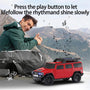 Boxy SUV-Inspired Bluetooth Speaker with Solar Charging, LED, FM Radio & Moving Wheels WS696 - Beige - WS696-J-CAR-SPEAKER-BEIGE-4.jpg